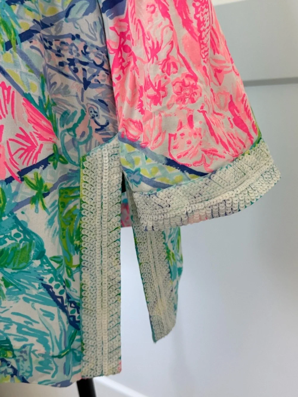 Lilly Pulitzer Renato Bohemian Queen Tunic with Sequin Embellishments, Small - Picture 7 of 15
